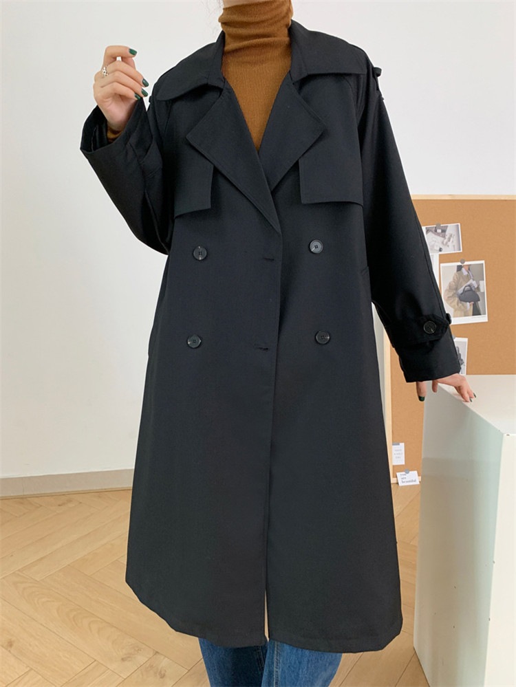 超目玉秋物登場 トレンチコート コート タイド 受け取って腰 ヤングスタイル レトロ ラペル