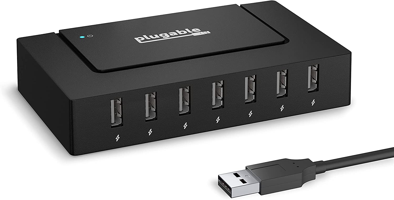 【本日限定価格】 Plugable ポートハブ60ワット電源付全7ポートで充電可能 7 High