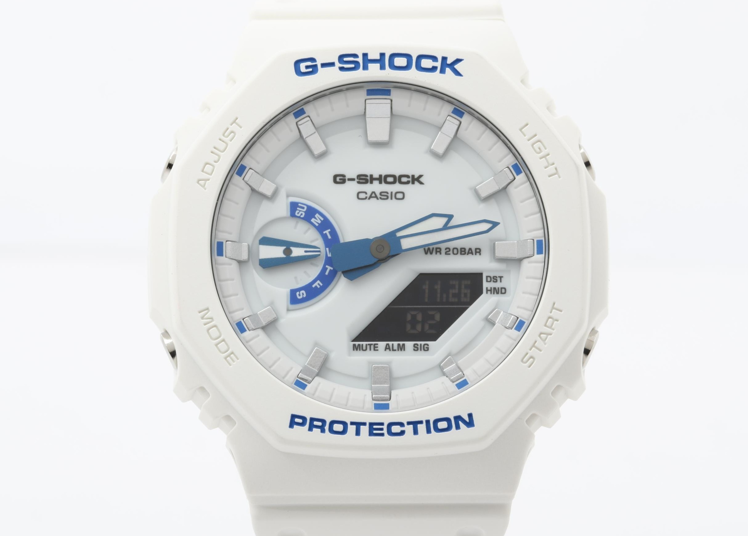 時計 G-SHOCK ANALOG-DIGITAL 2100 Series カーボン／樹脂 GA-2100HDS-7A1JF アナデジ ホワイト メンズ時計 メンズウォッチ【本物保証】