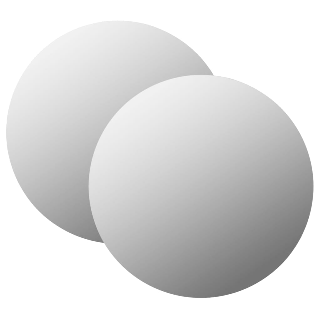 ウォールミラー 2点セット 50cm 丸型 ガラス製