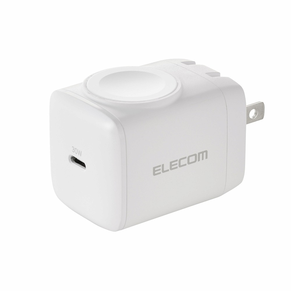 エレコム EC-AC9830WH Apple Watchモジュール付き30W AC充電器(Type-C×1)（ホワイト） ECAC9830WH