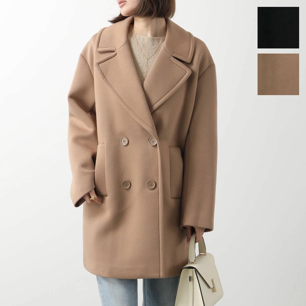 S MAX MARA エス マックスマーラ ピーコート GRADI グラーディ レディース スキューバ ジャージー ストレッチ カラー2色