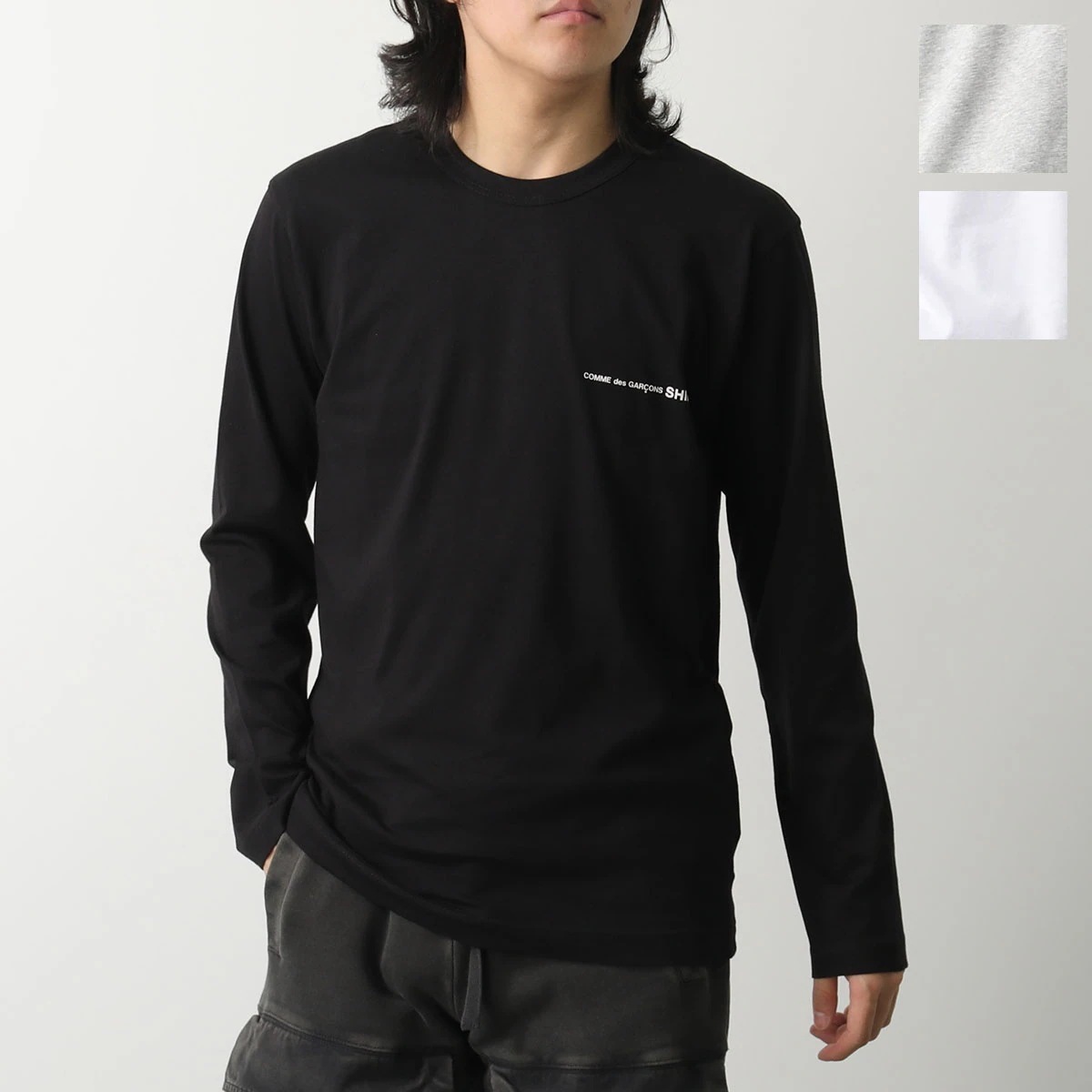 COMME des GARCONS SHIRT コムデギャルソン 長袖 Tシャツ FO-T025-S25 メンズ レディース ロンT コットン クルーネック ロゴプリント カラー3色