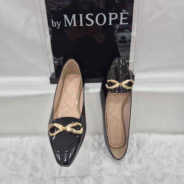 By 女性 ロゴ装飾 パンプス 112HT435SS006 BLACK 3 JJ