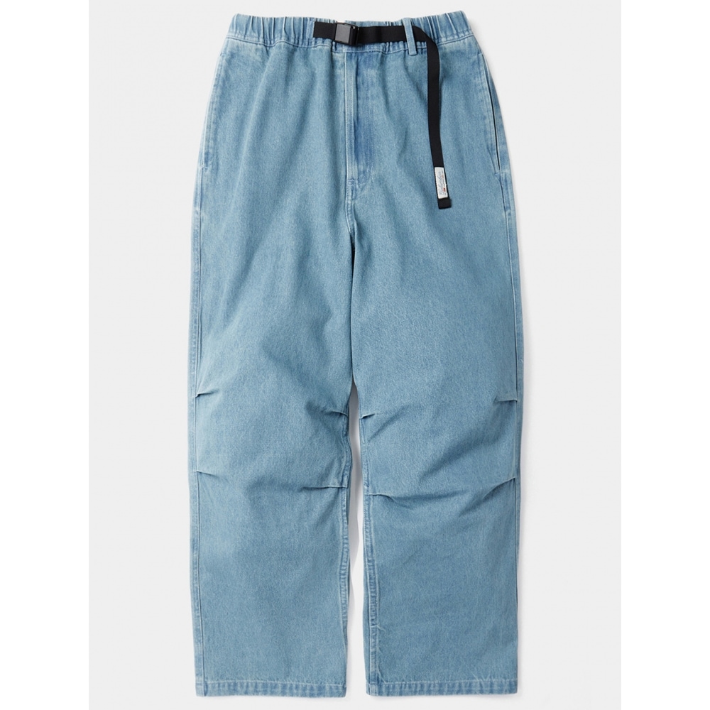 コロンビア大学 SL LABEL ベルト付きパラシュートデニムパンツライトデニム