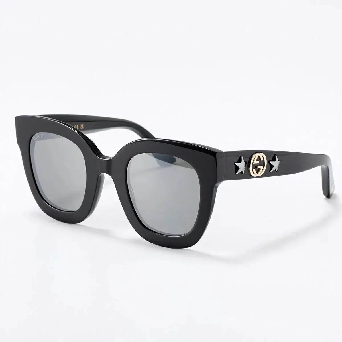 GUCCI グッチ サングラス GG0208S レディース インターロッキングG ロゴメタル スター Bee スモークレンズ メガネ 眼鏡 アイウェア 002/