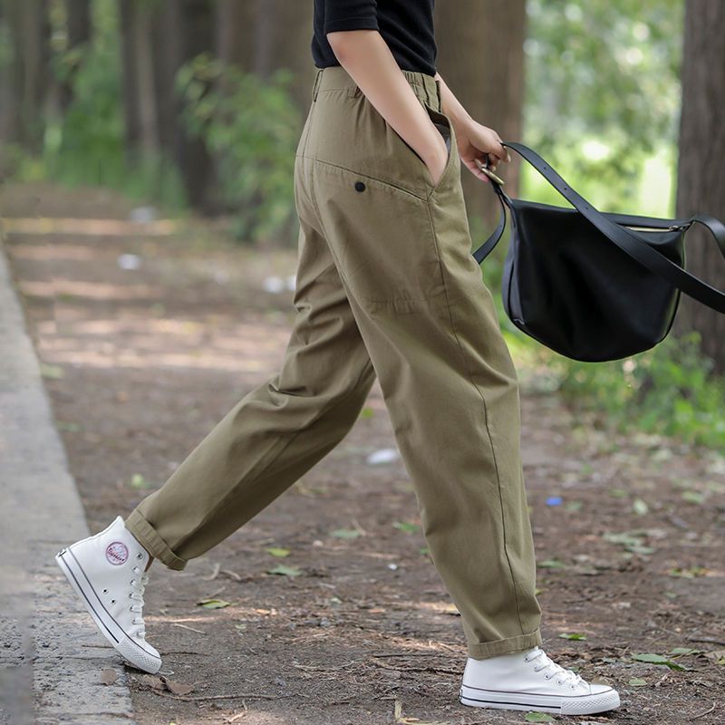 サルエルパンツ カジュアル カーゴパンツ ロングパンツ パンツ 長ズボン 着痩せ 気質 ズボン レディース