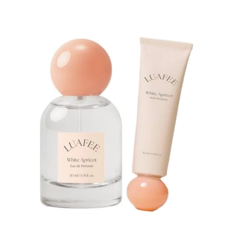 [ギフトセット 女性]桃の香水 30ml + ソリッドパフュームホワイト アンズ ハンドクリーム 30ml