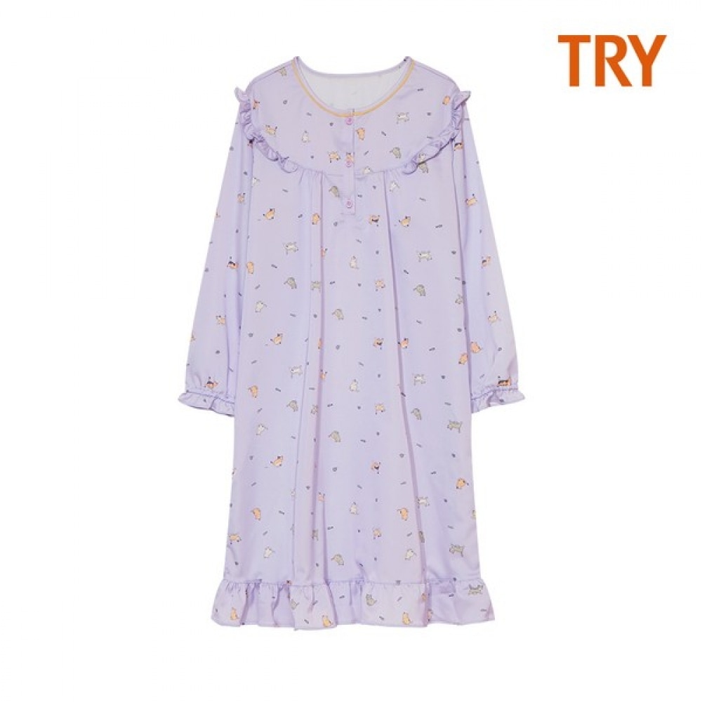 (TRY) レディース長袖シャムーズパジャマ