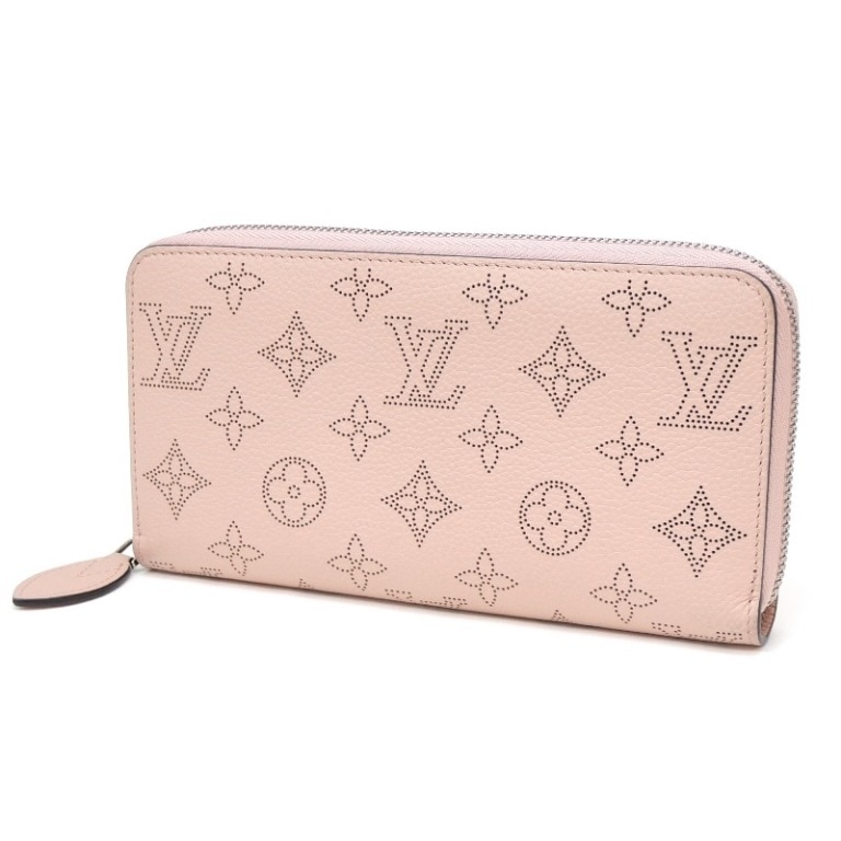 ルイヴィトン LOUISVUITTON 長財布 ジッピーウォレット M61868 マヒナ マグノリア 【中古】(64823)