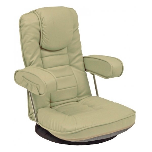 座椅子 ライトグレー・幅60×奥行58×高さ78×座面高17cm LZ-1081LGY