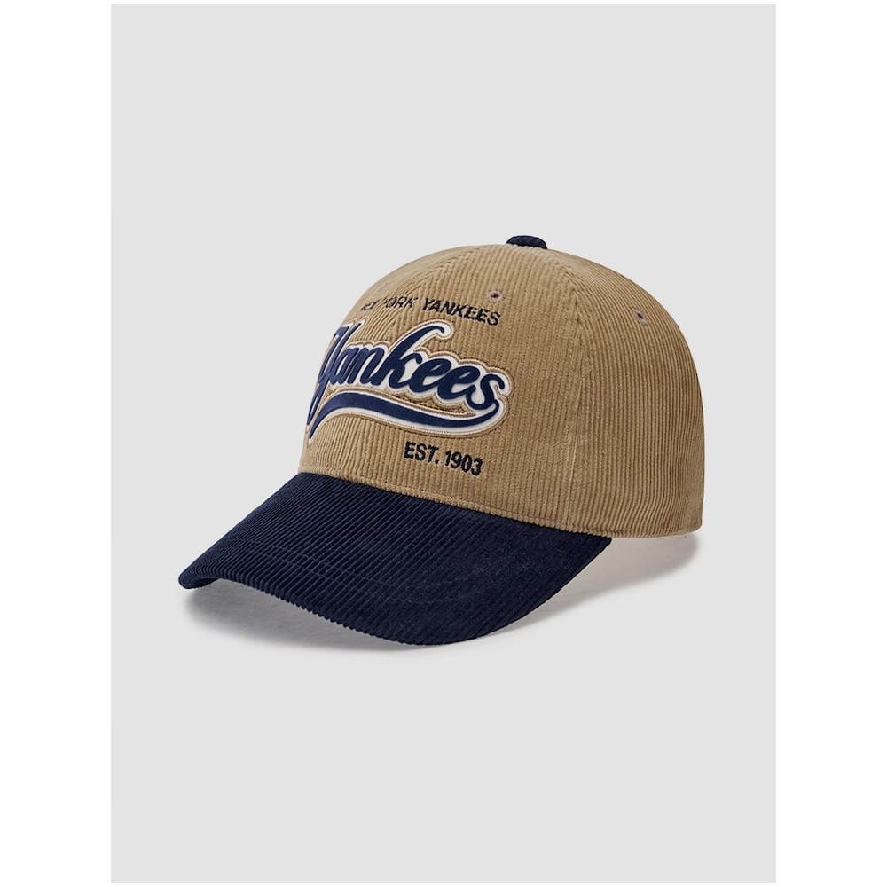 MLB バーシティコーデュロイレタリングカラーボールキャップ NY (ネイビー) QHHC3ACPVC146-50NYS