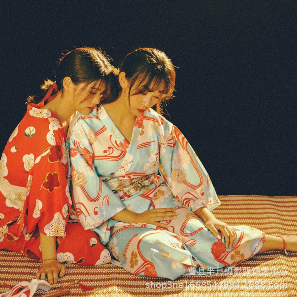 和服女改良ワンピース写真撮影服装小清新神明少女和風撮影