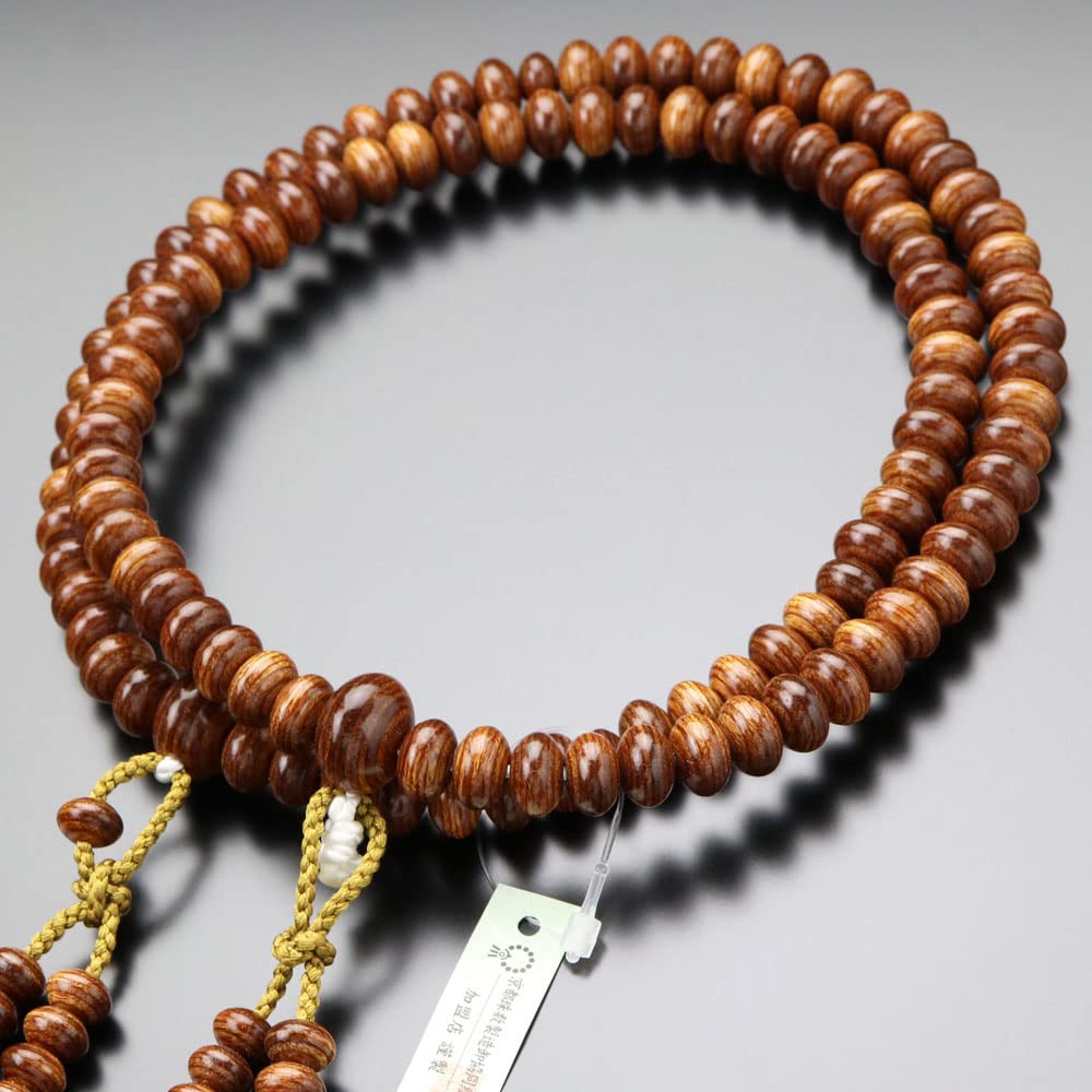 念珠ドットコム 限定品特別価格真言宗 数珠 男性用 尺二 みかん玉 寄木（艶有） 正絹梵天房【本式数珠 京念珠 京都 天然木 よせぎ 木製 尺2 高野山 葬儀 法要 ブラウン マイ数珠 2000 8,250円