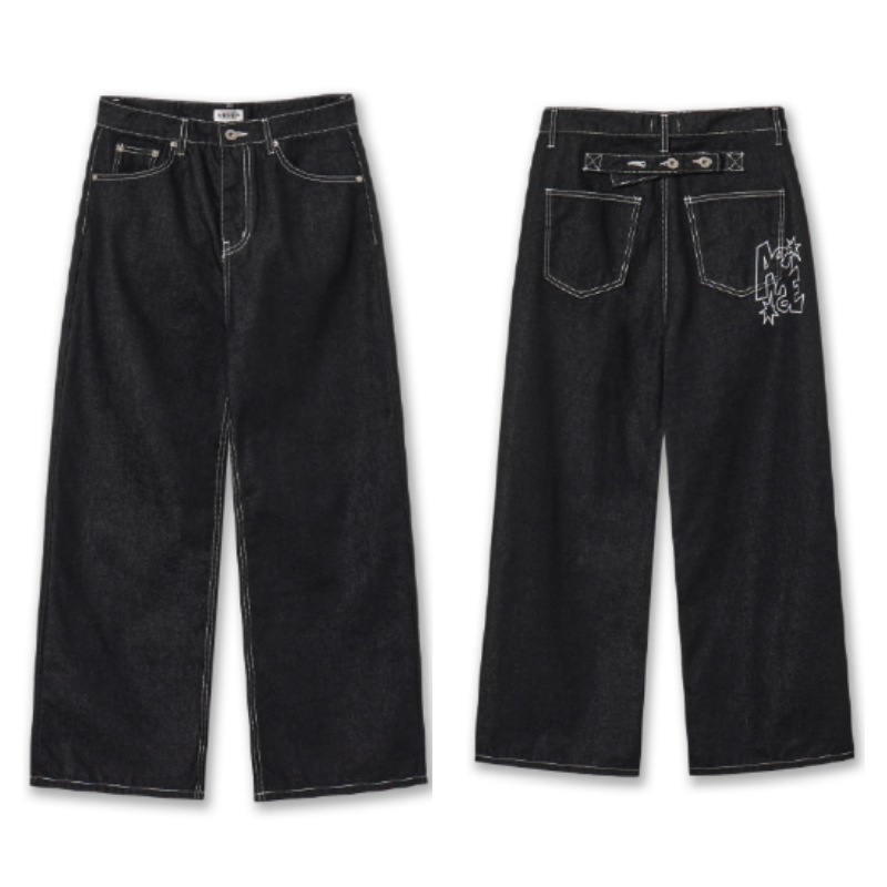 aeae】 RIGID JEANS : BLACK デニム・ジーンズ