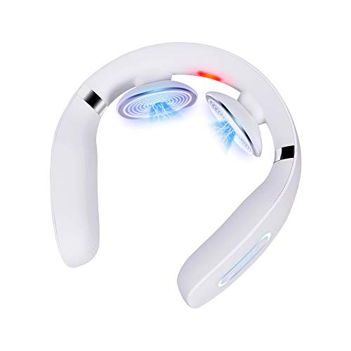 FORESEEネックマッサージャー 首マッサージャー マッサージ器 肩こり 首 小型 低周波 EMS 軽量 解消 強さ マッサージ機 USB充電式 温熱療法 緩和 ストレス解消 コードレス 5種類モー