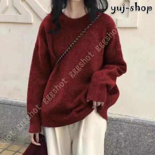 リブニット クルーネック 長袖 セーター 柔らかい もちもち ニット オフィス カジュアル きれいめ 通勤 シンプル 着痩せ かわいい 着回し お洒落