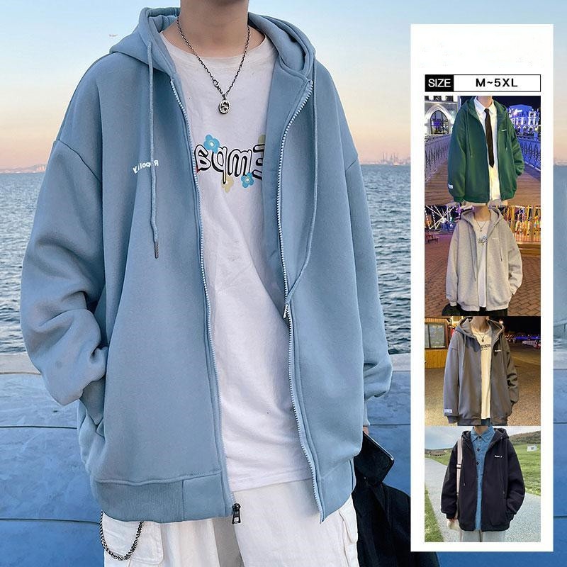 万能流行感 パーカー メンズ 50代 前開き 長袖 ジャケット ジャンパー ジャージー ブルゾン フード付き ゆったり アウター 秋 カジュアル