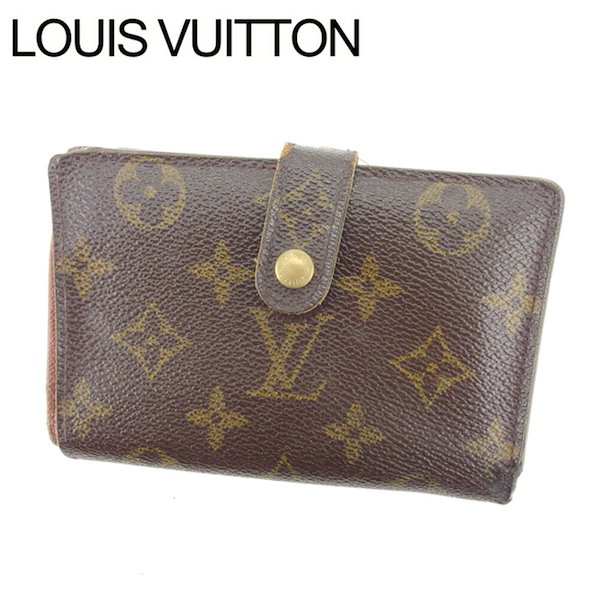 Qoo10] Louis Vuitton がま口財布 二つ折り モノグラム ポルト