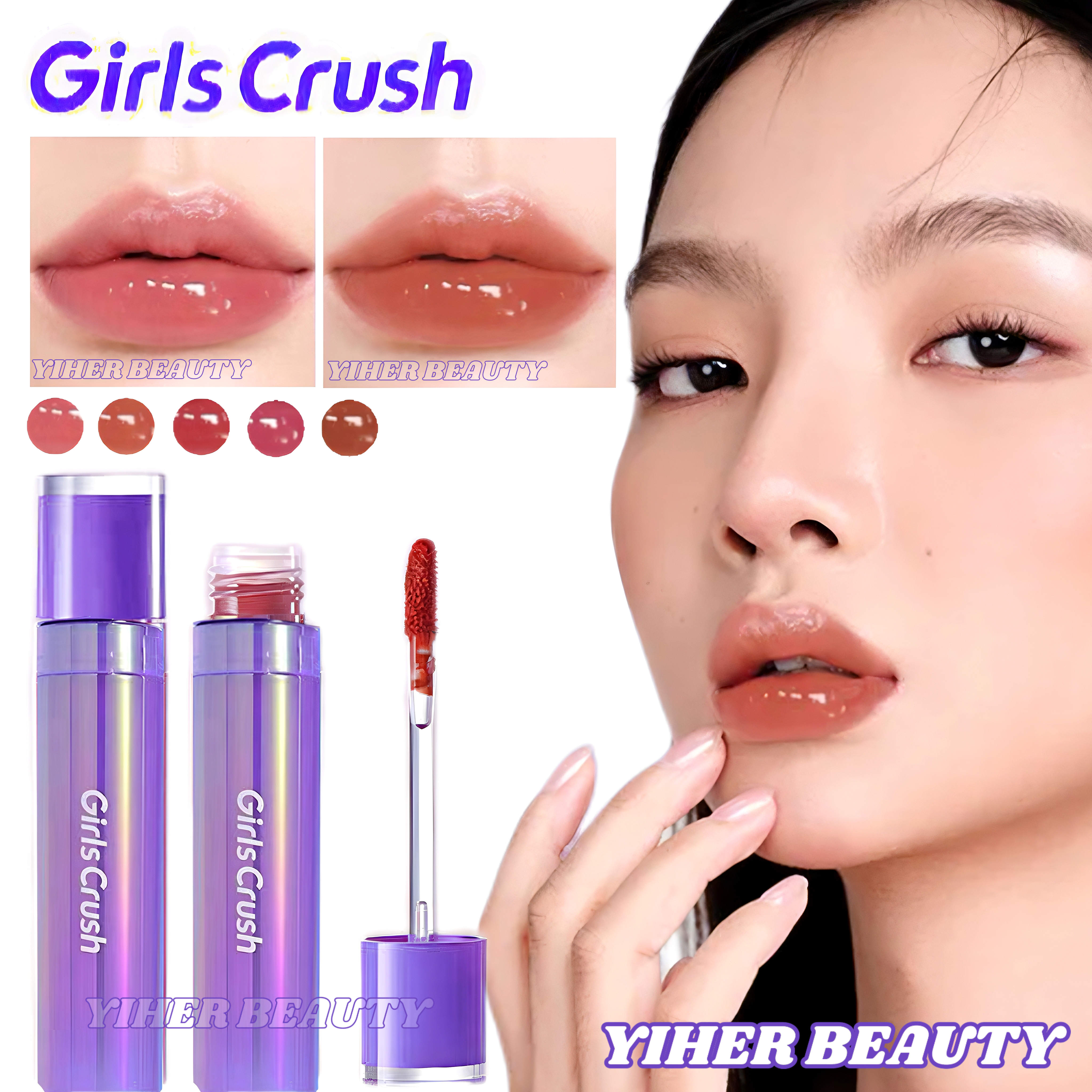 Qoo10] GirlsCrush 【新色発売】水光リップ 鏡面 うるおい : ポイント