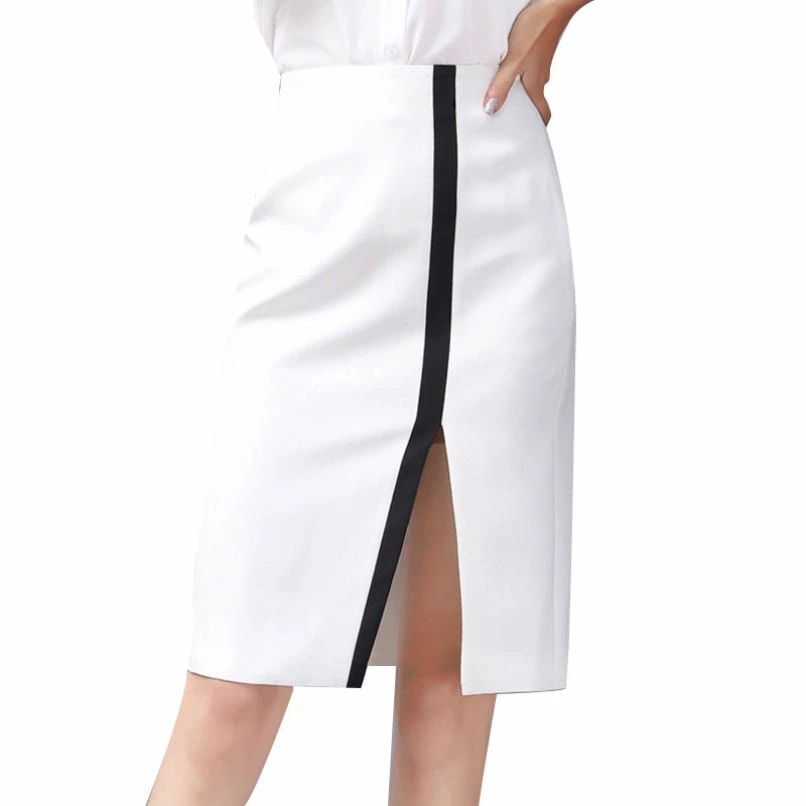 【Fashionsale半額OFF！】タイトスカート レディース ハイウエスト オフィスウエア スリット オフィス ビジネス OL 事務服 制服 ビジネス エレガント 女らしさを引き立てる 無地 春夏