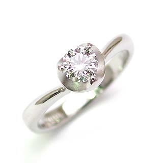 AneCan掲載 (Brand アニーベル) Pt ダイヤモンドデザインリング（婚約指輪エンゲージリング） ソリティア 一粒 楽ギフ_包装02P26Mar16