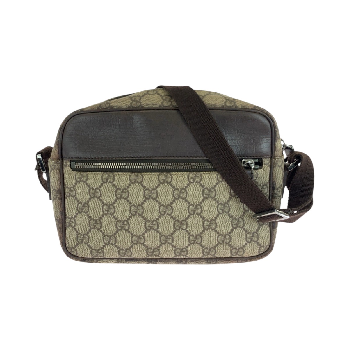 ベージュ ブラウン シルバー金具 GGスプリームキャンバス 114291 ショルダーバッグ ポシェット レディース 501736 16,416円