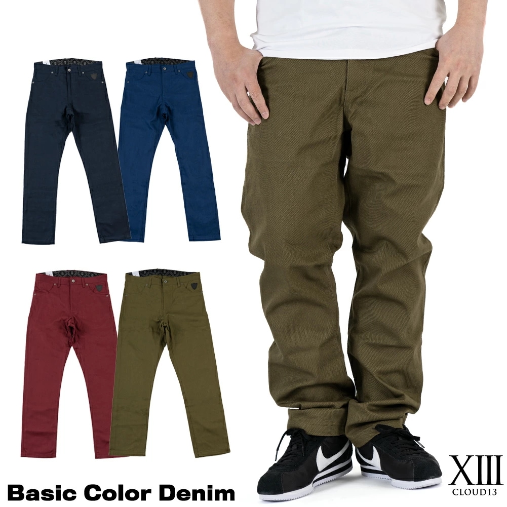 メンズ デニムパンツ スケート バンド cloud13