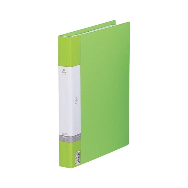 リヒトラブ リクエスト名刺帳(ポケット交換タイプ) A4タテ 30穴 500カード ヨコ入れ 黄緑 G8802-6 1冊 〔×5セット〕 リヒトラブ 名刺帳交換式 Ａ４タテの通販｜カウネット