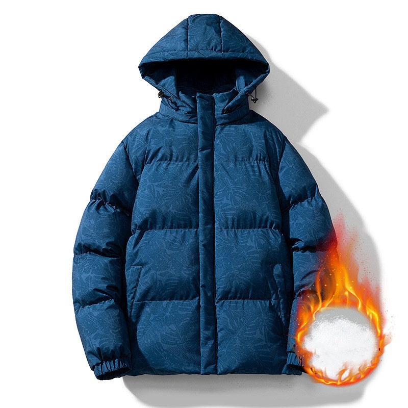 ダウンジャケット メンズ フード付き 中綿コート 綿入れアウター 防寒防風 厚手保温 ジャケット