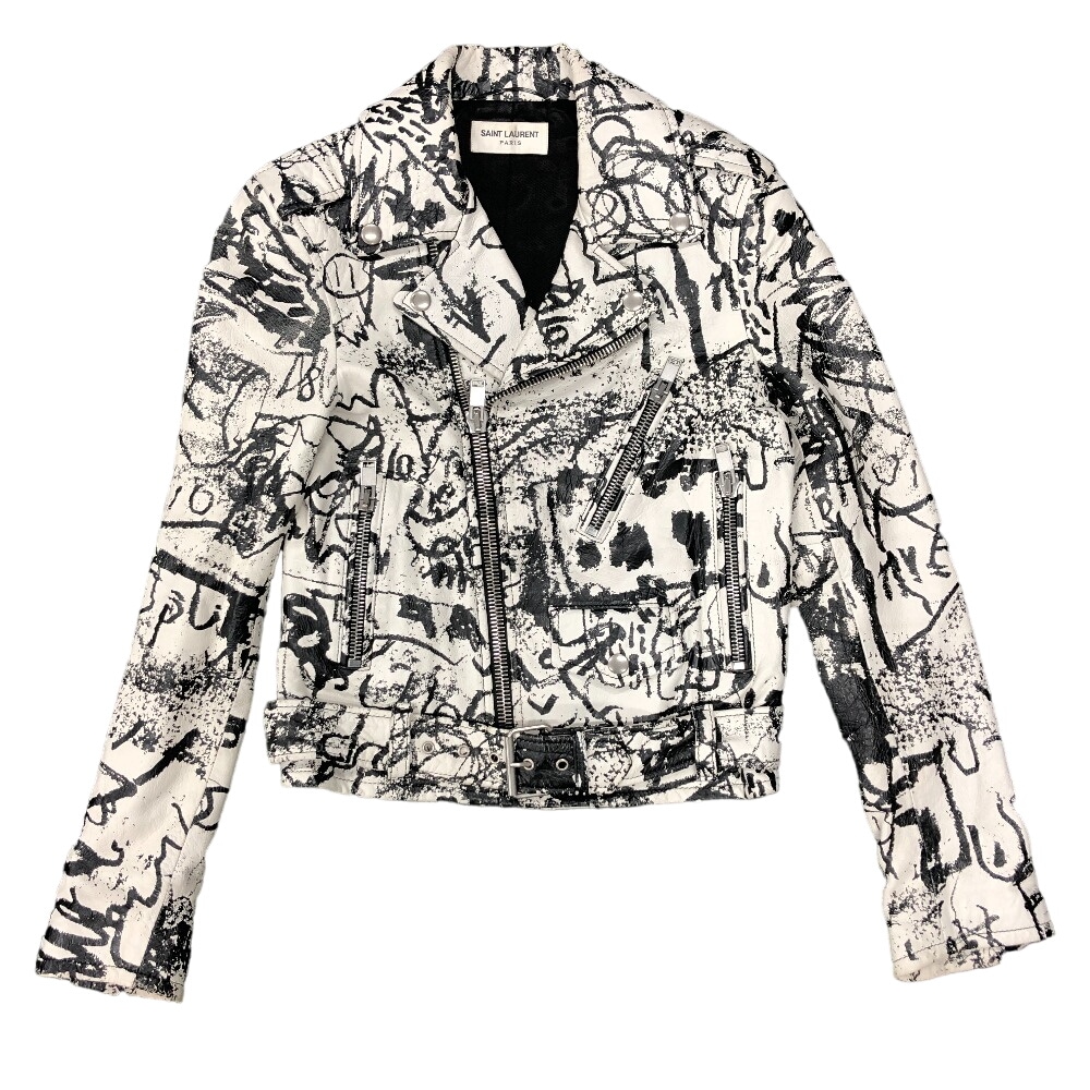 449098 34 16年 ラムスキン ライダースジャケット ブラック メンズ ブランド