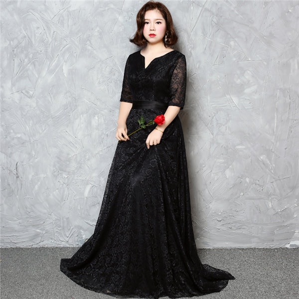 ワンピースドレスドレスロング 20代30代40代50代 ワンピース ブラック【XL/2XL/3XL/4XL】 上品 フォーマル 披露宴 大きいサイズ レディース パーティードレス