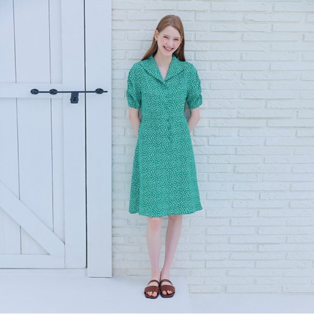 （ヴィッキー）チューリップスリーブフラワープリントワンピース（TIOAD2503）