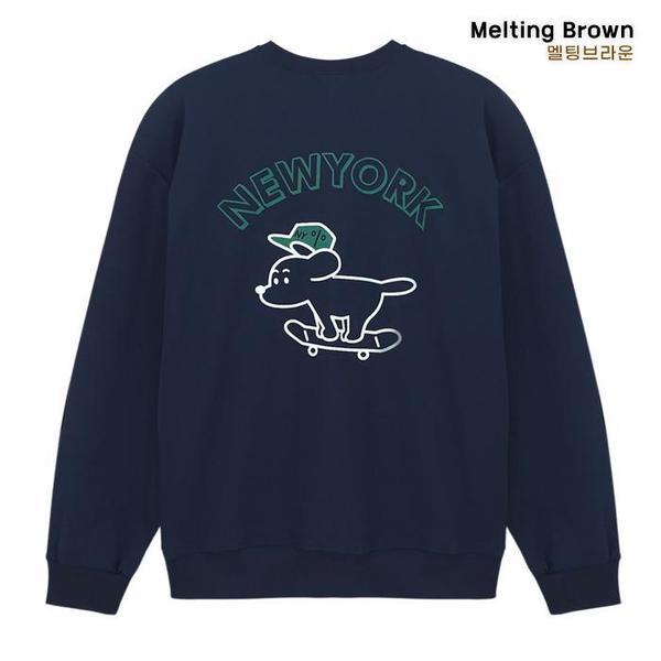 メンズオーバーフィットTシャツプリントマンツーマン NY25