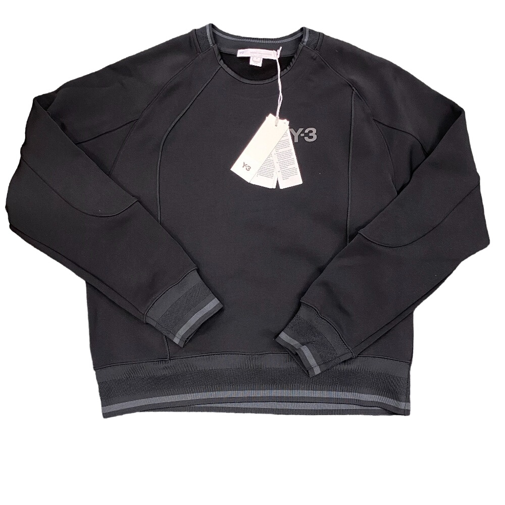 HM5036 LOGO CREW トレーナー プルオーバー 長袖 ナイロン スウェット ブラック ユニセックス ブランド