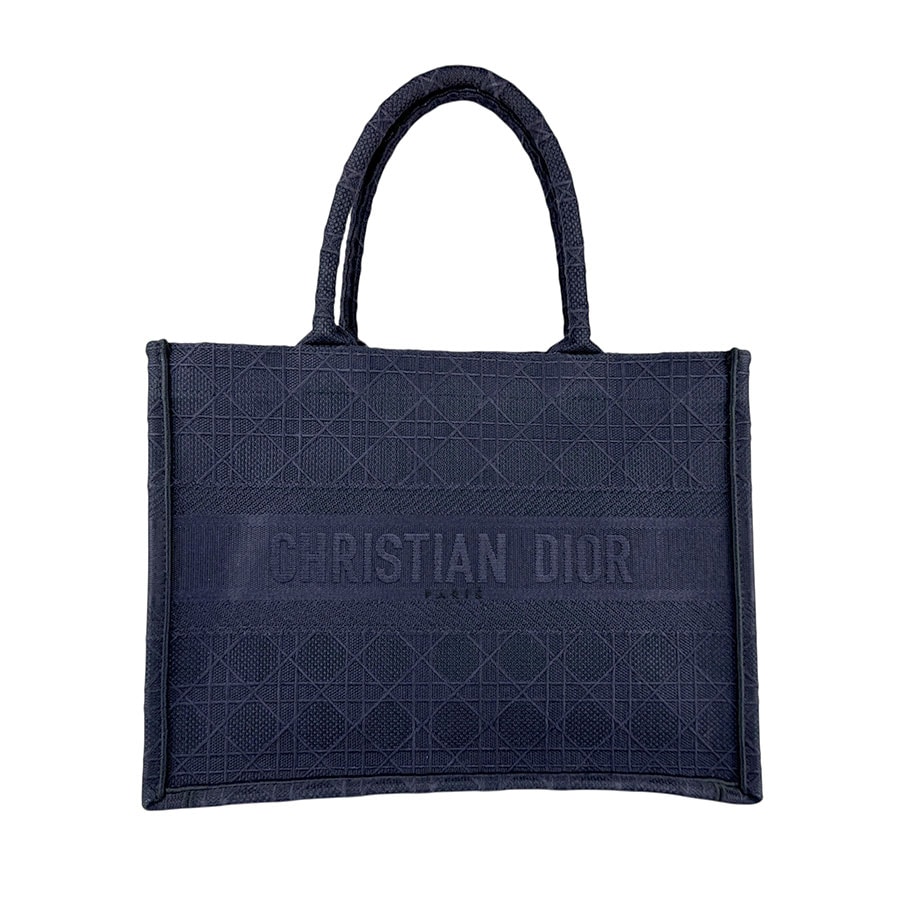 クリスチャンディオール Christian Dior ハンドバッグ ブックトート キャンバス ネイビー レディース z6319
