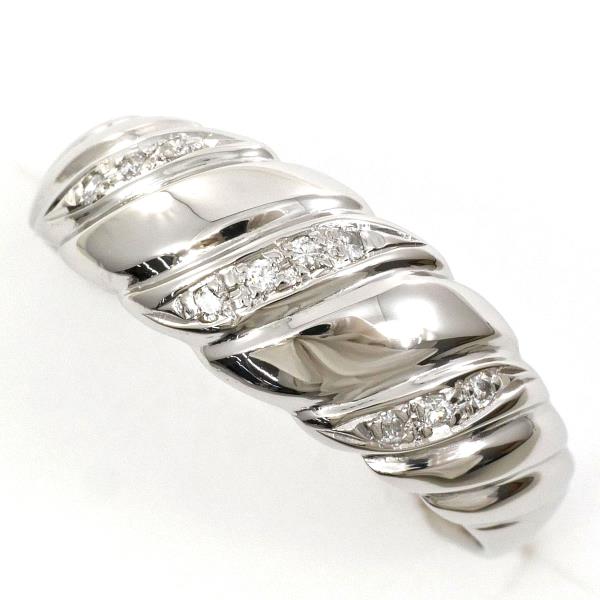 PT900 プラチナ リング 指輪 15.5号 ダイヤ 総重量約4.8g ジュエリー 中古