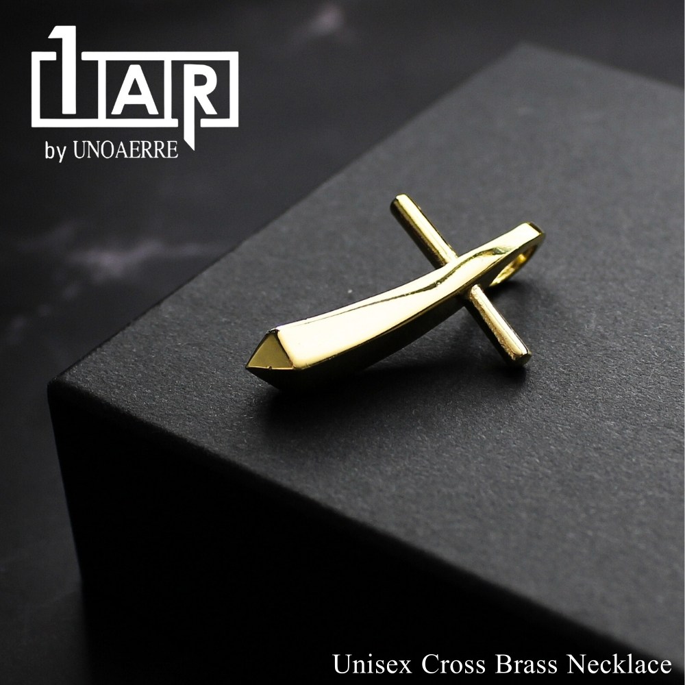 正規品 ショッパー付き 1AR by UNOAERRE クロス ネックレストップ ネックレスチャーム メンズ レディース 真鍮 イタリア製 ペンダントトップ ペンダントヘッド ゴールド プレゼント ギ 10,296円