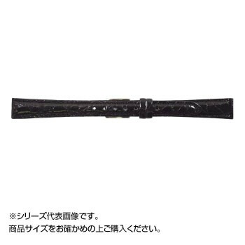 MIMOSA（ミモザ） 時計バンド DM腹ワニ 11mm ブラック （美錠:銀） WDM-A11