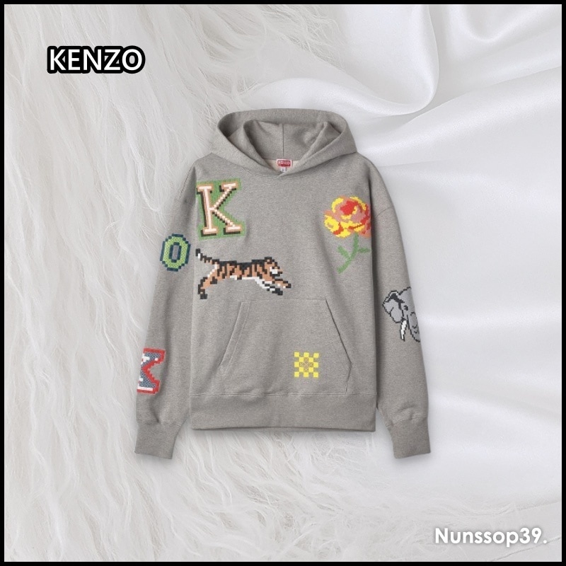 KENZO オーバーサイズ ピクセル フード