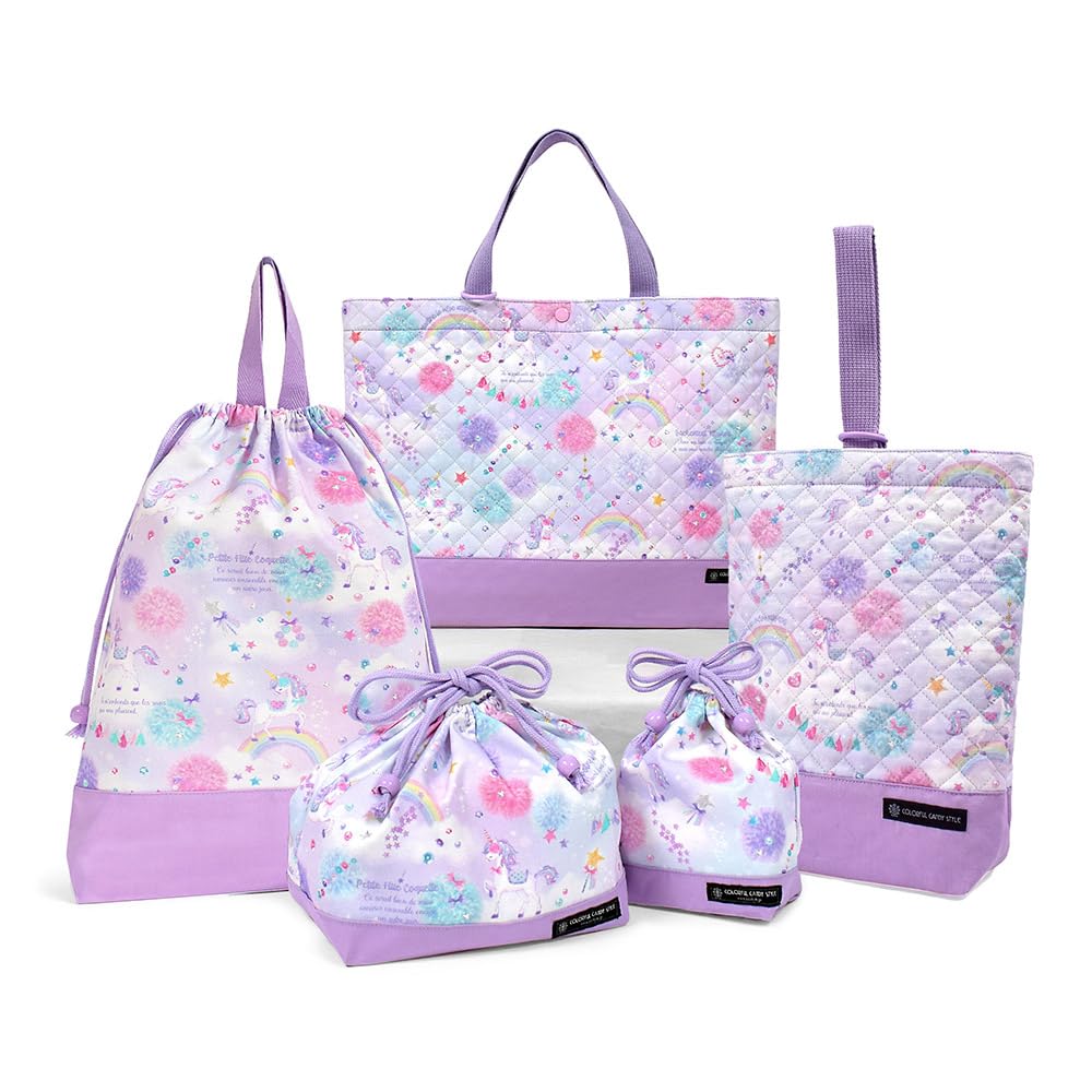 COLORFUL CANDY STYLE 入園入学セット 女の子 入園入学準備 レッスンバッグ シューズケース 子供 巾着袋 ユニコーンファンタジー N8152900