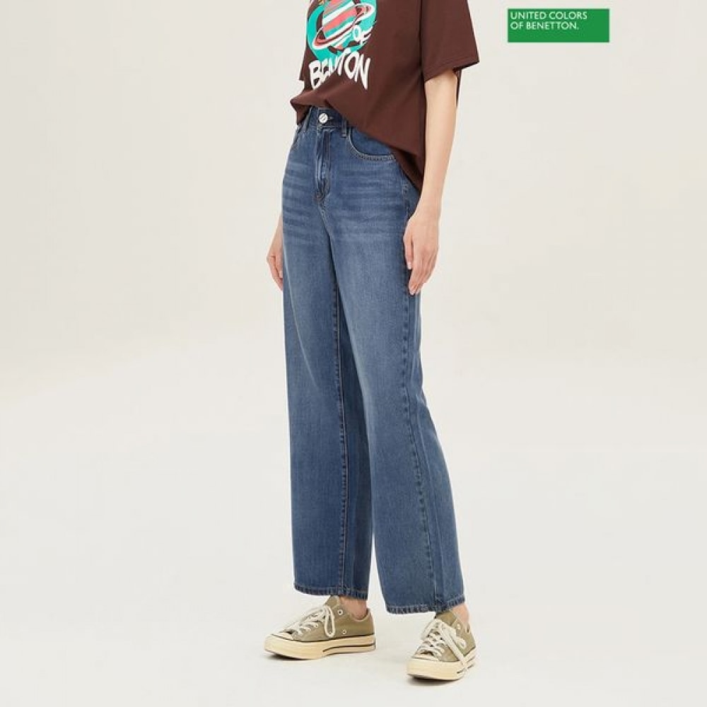 [ベネトン] ベネトンバンディングストレートフィットデニムパンツBADPB2531