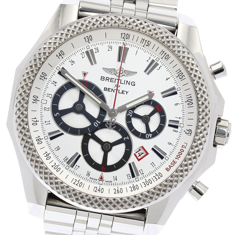 ブライトリング BREITLING A25366 ベントレー バーナートレーシング デイト クロノグラフ 自動巻き メンズ 良品 保証書付き_888252【中古】 320,175円