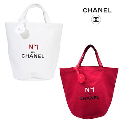 CHANELノベルティ キャンバス トートバッグ 赤 - メルカリ
