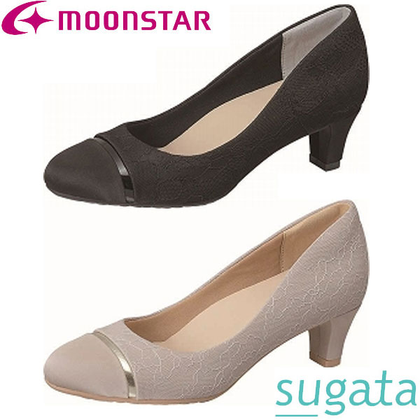 ムーンスター moonstar スガタ sugata レディース パンプス 5cm ヒール 抗菌防臭 靴 MSSGT509