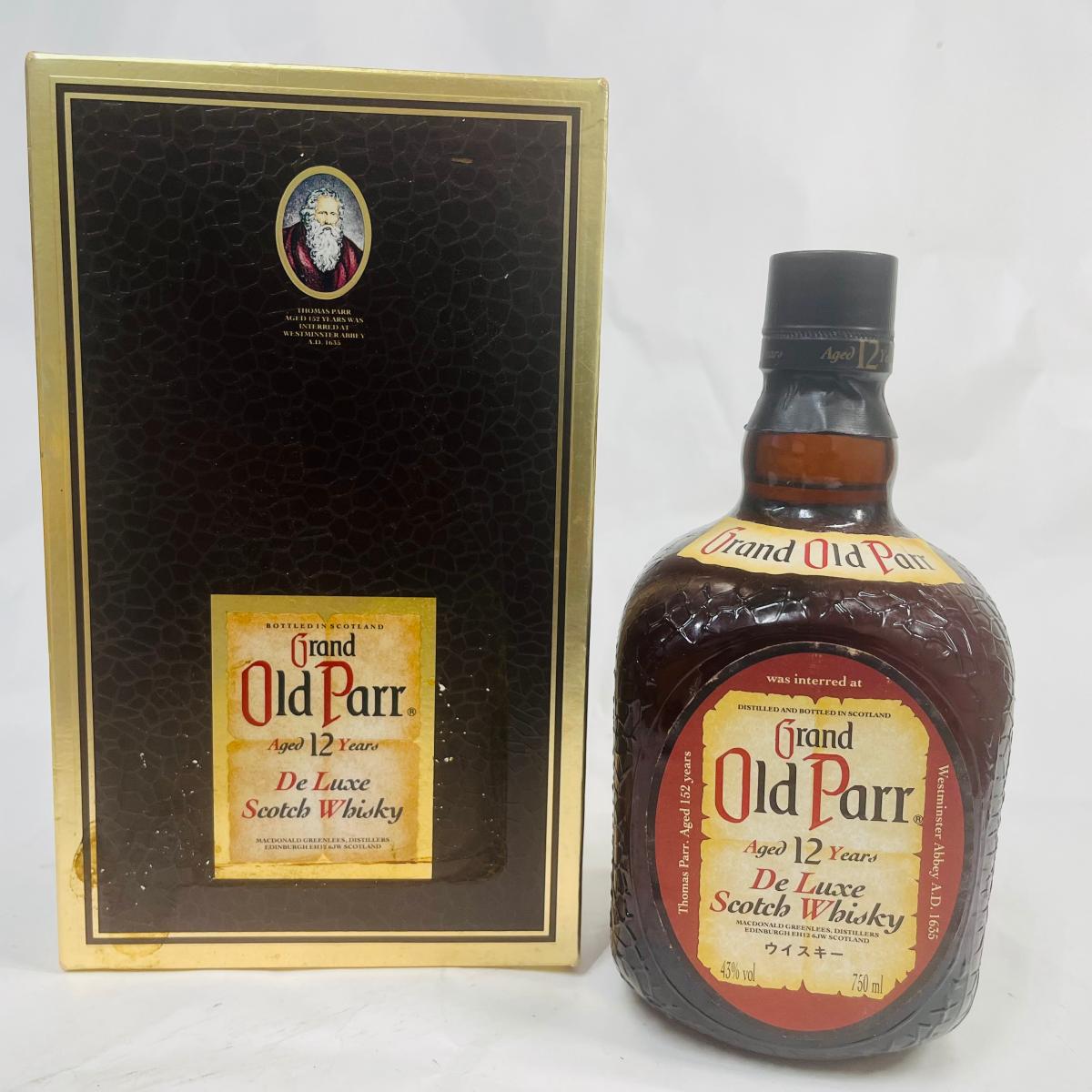 【未成年の飲酒は法律で禁じられています】オールドパー12年750ml43度箱付グランド　デラックス　箱付き