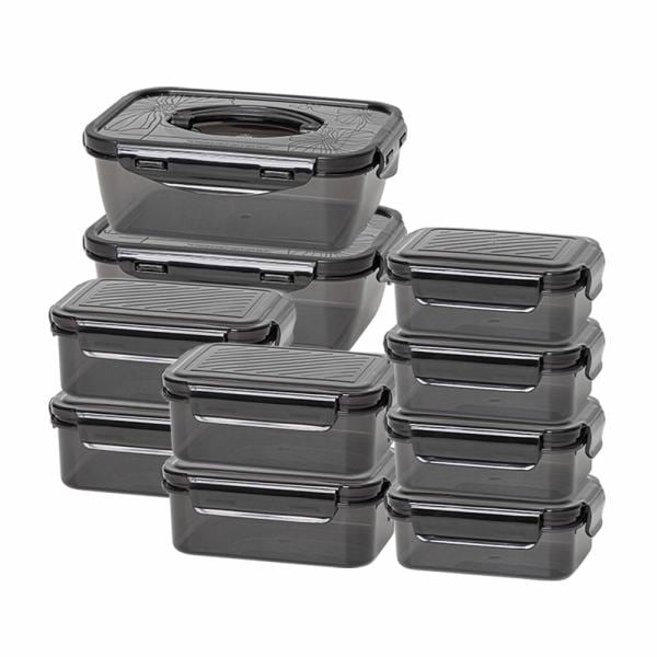 イージーアンドフリー ブラックロック エディション 密閉容器 10種 Bセット (480ml 4p/915ml 4p/1400ml 2p)