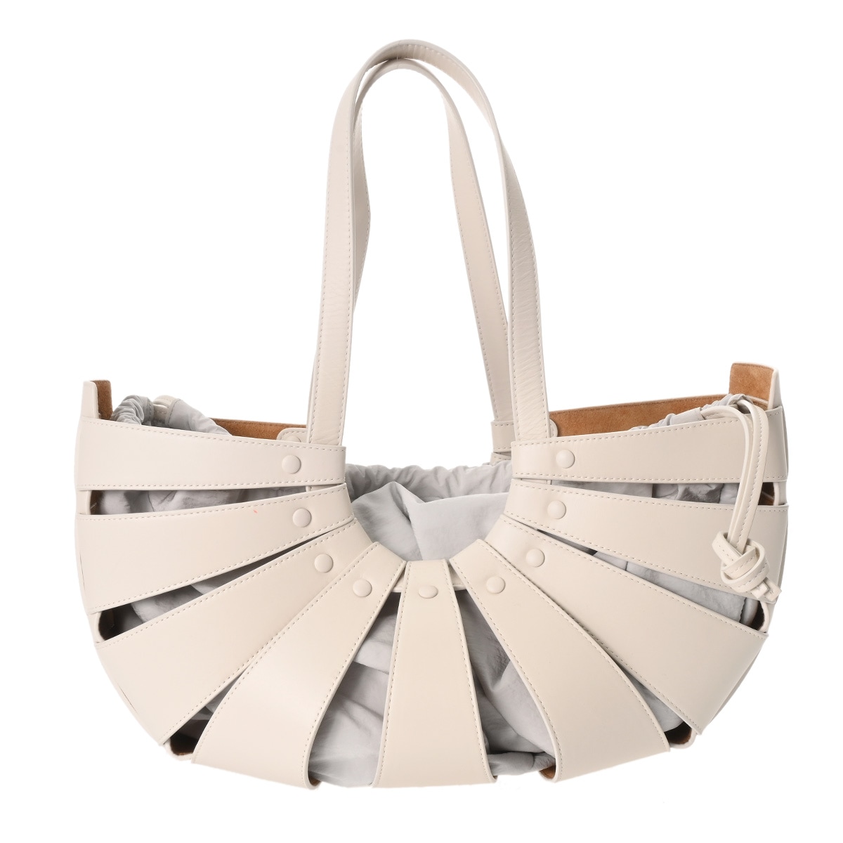 BOTTEGAVENETA ボッテガヴェネタ ザシェル ホワイト レディース レザー ハンドバッグ Aランク 中古 銀蔵