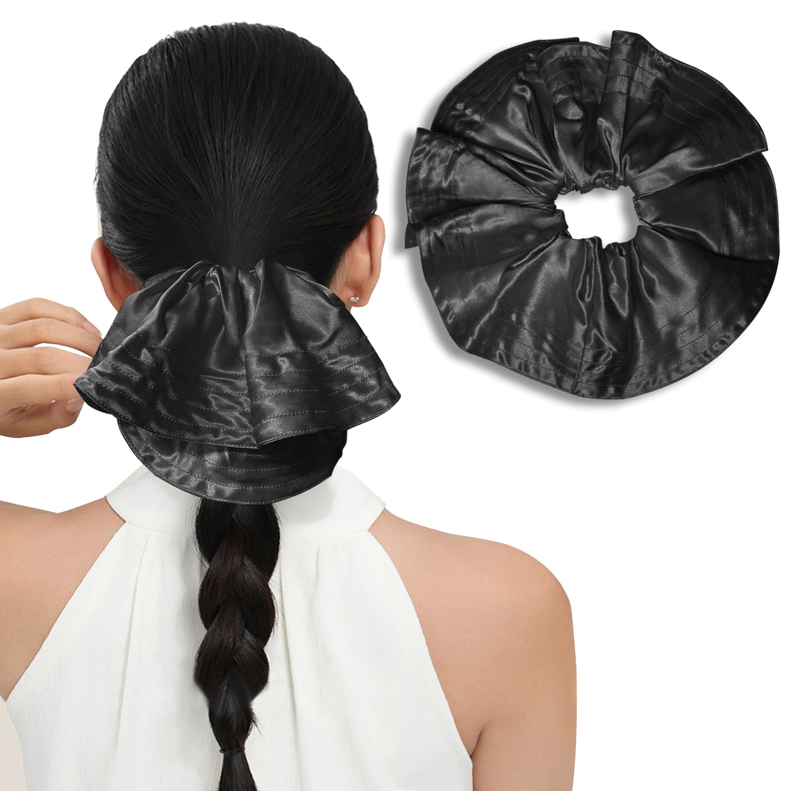 Utukky シルクシュシュ シルクヘアゴム ボリューム 髪ゴム ファッション おしゃれ 大人100%天然シルク 6Aクラス ヘアアクセサリ 髪飾り 静電気防止 髪に優しい 大人っぽい プレゼント ブ 5,327円