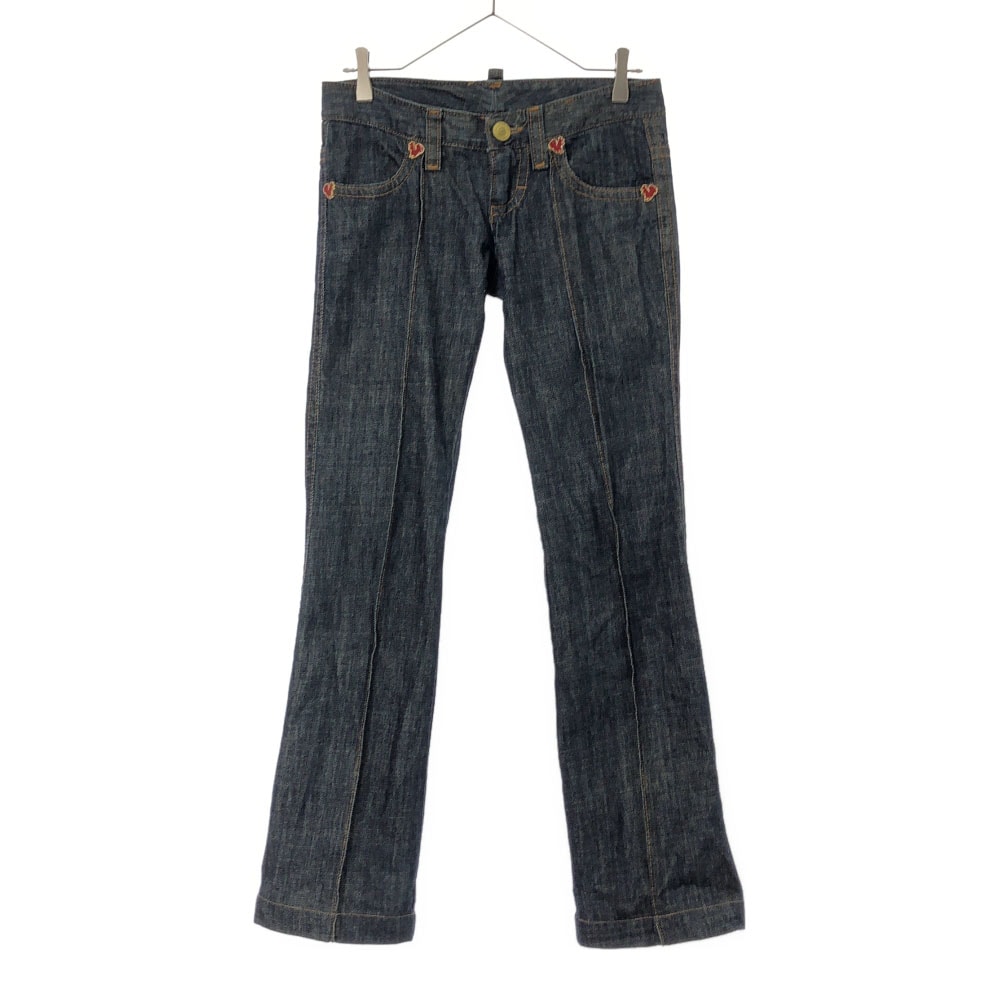 イタリア製 センタープレス デニムパンツ 38 レディース